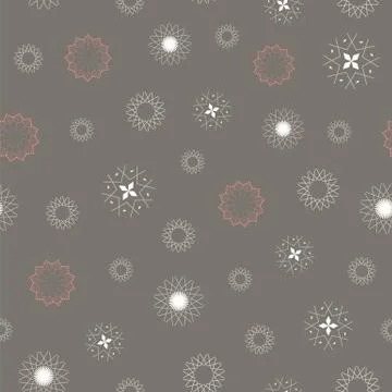 Abstract seamless pattern illustration of snowflakes. Stock Illustration