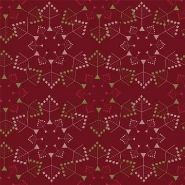 Abstract seamless pattern illustration of snowflakes. Stock Illustration