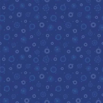 Abstract seamless pattern illustration of snowflakes. Stock Illustration