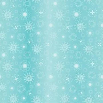 Abstract seamless pattern illustration of snowflakes Stock Illustration