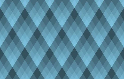 Abstract seamless pattern of intersecting diamonds in cool blue tones.  Elega Stock Illustration