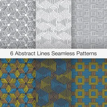 Abstract Seamless Pattern with Intersecting Lines Stock Illustration