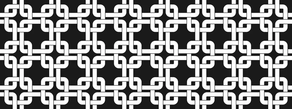 Abstract seamless pattern of intertwined squares for decoration and decoratio Stock Illustration