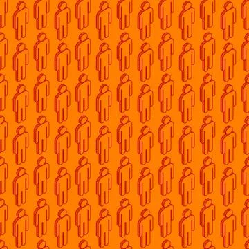 Abstract seamless pattern with isometric people signs Stock Illustration