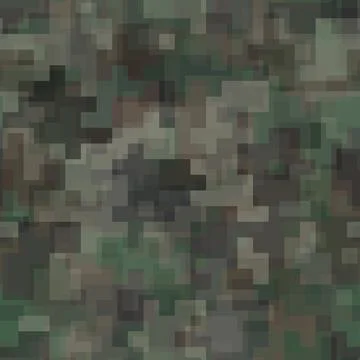 Abstract seamless pattern with khaki and brown colored chaotic overlap pixels Stock Illustration