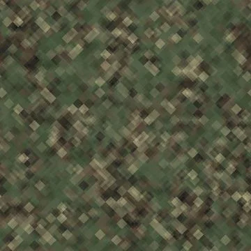 Abstract seamless pattern with khaki and brown colored chaotic overlap pixels Stock Illustration