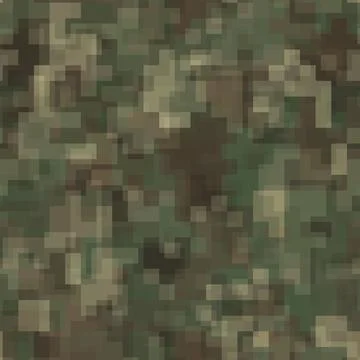 Abstract seamless pattern with khaki and brown colored chaotic overlap pixels Stock Illustration