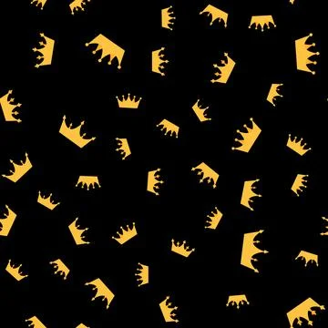 Abstract Seamless pattern with king, princess crowns. Illustration Stock Illustration