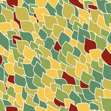 Abstract seamless pattern of leaf Illustrazione stock