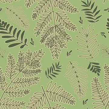 Abstract seamless pattern with leaves Stock Illustration