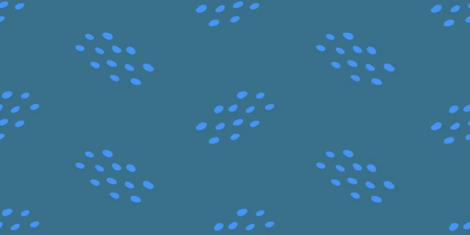 Abstract seamless pattern with light blue drops or dots on blue background Illustrazione stock