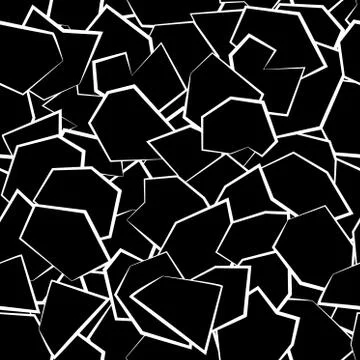 Abstract seamless pattern of light broken lines on dark background Stock Illustration