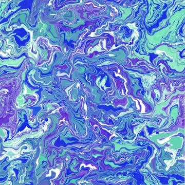 Abstract seamless pattern. Liquid marble wave colorful art background texture Stock Illustration
