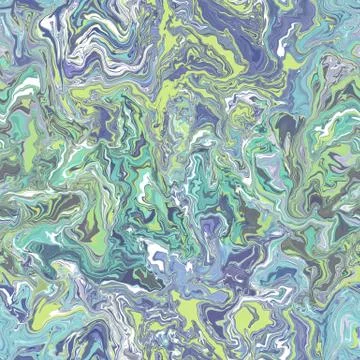 Abstract seamless pattern. Liquid marble wave colorful background texture. Go Stock Illustration