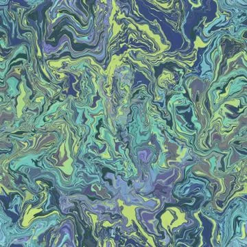 Abstract seamless pattern. Liquid marble wave colorful background texture. Go Illustrazione stock