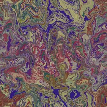 Abstract seamless pattern. Liquid marble wave colorful background texture. Go Stock Illustration