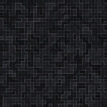 Abstract Seamless Pattern. Luxury Black Mosiac Texture abstract ceramic mosaic Stock Illustration