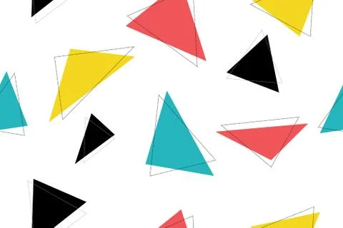 Abstract, seamless pattern made with colorful triangle shapes. Stock Illustration