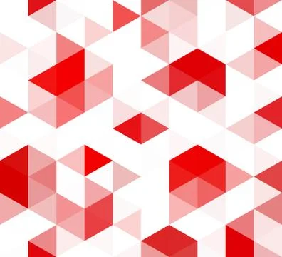 Abstract seamless pattern made of red colored triangles. Modern tiling textur Stock Illustration