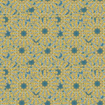 Abstract seamless pattern with mandala flower. Stock Illustration
