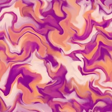 Abstract seamless pattern. Marble swirl futuristic acrylic illustration with Stock Illustration