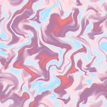 Abstract seamless pattern. Marble swirl futuristic acrylic illustration with Stock Illustration