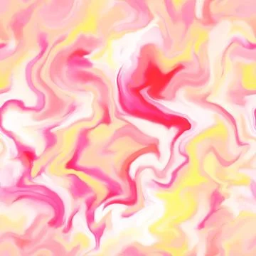 Abstract seamless pattern. Marble swirl futuristic acrylic illustration with Stock Illustration