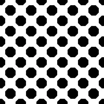 Abstract seamless pattern, minimalistic background of repeating black octagon Stock Illustration