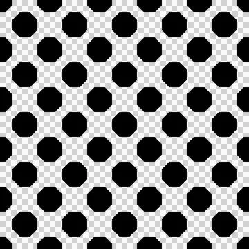 Abstract seamless pattern, minimalistic background of repeating black octagon Stock Illustration