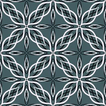 Abstract seamless pattern with mosaic motif tile ornamental lace ornament Stock Illustration