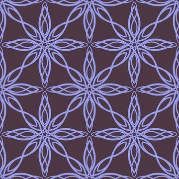 Abstract seamless pattern with mosaic motif tile ornamental lace ornament Stock Illustration