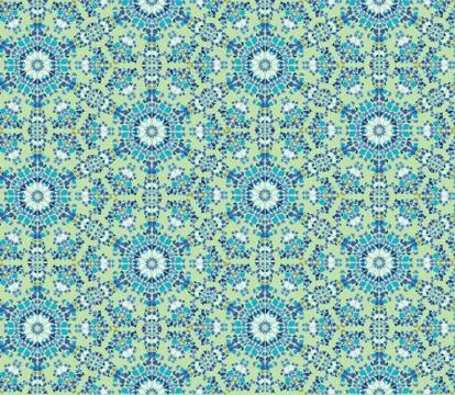 Abstract seamless pattern. Mosaic ornament. Floral orient texture Stock Illustration