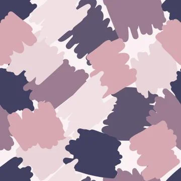 Abstract seamless pattern with multicolor abstract shapes. Purple and lilac t Stockillustratie