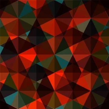 Abstract seamless pattern with multicolor triangles, design element Stock Illustration