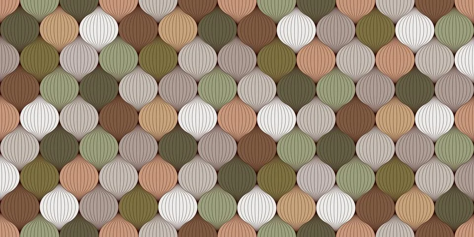 Abstract seamless pattern. Multicolored Interwoven fibers, yarn, thread. Trendy Stock Illustration