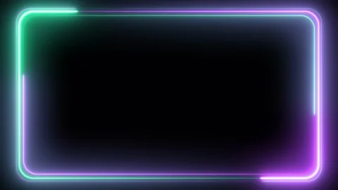 Abstract seamless pattern of neon glowing ultraviolet lines, modern fluorescent Video stock 108637318