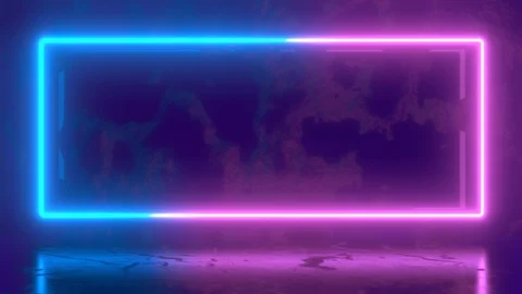 Abstract seamless pattern of neon glowing ultraviolet lines, modern fluorescent Stock Footage 119074292