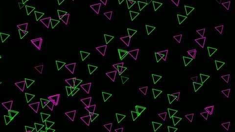 Abstract seamless pattern neon sign animation rain of triangle Stock Footage 137066756
