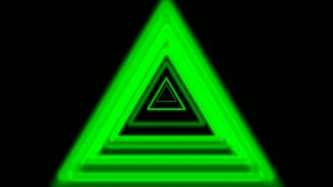 Abstract seamless pattern neon sign animation of triangle on black Stock Footage 137558810