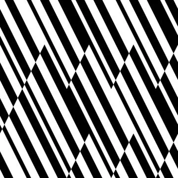 Abstract seamless pattern with oblique black bands, modern stylish image. 스톡 일러스트