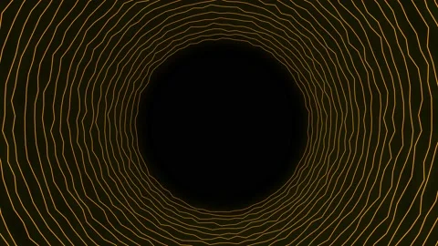 Abstract Seamless Pattern Orange Noise Round Lines on a black background. Abs Stock Footage 163066370