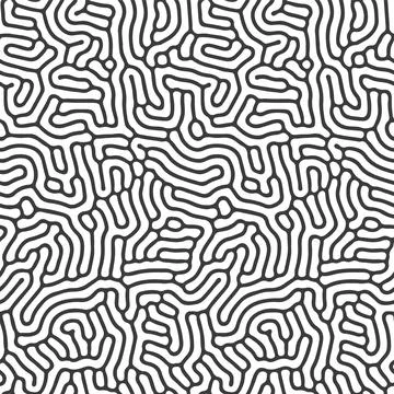 Abstract seamless pattern. Organic curves. Organic seamless pattern. Illustrazione stock