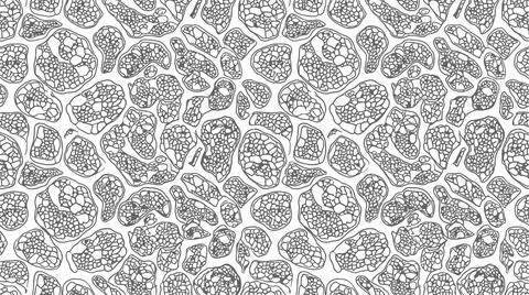 Abstract seamless pattern with organic shapes and fluid forms background. Stock Illustration