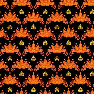 Abstract seamless pattern with ornamental shapes vector 스톡 일러스트