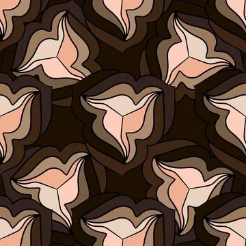 Abstract seamless pattern with ornaments. Vector illustration. Decorative tex Illustrazione stock