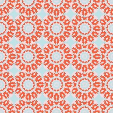 Abstract seamless pattern with ornaments. Vector illustration. Decorative tex 스톡 일러스트