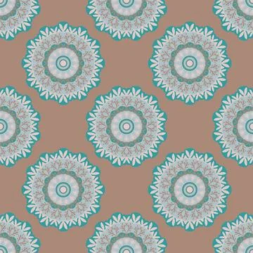 Abstract seamless pattern with ornaments. Vector illustration. Decorative t.. 库存插图