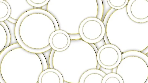 Abstract seamless pattern of overlapping circles with edged borders animati.. Stock Footage 329707817