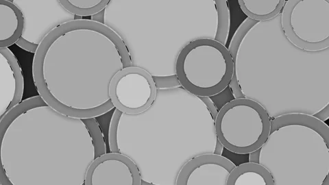 Abstract seamless pattern of overlapping circles with edged borders animati.. Stock Footage 329713047