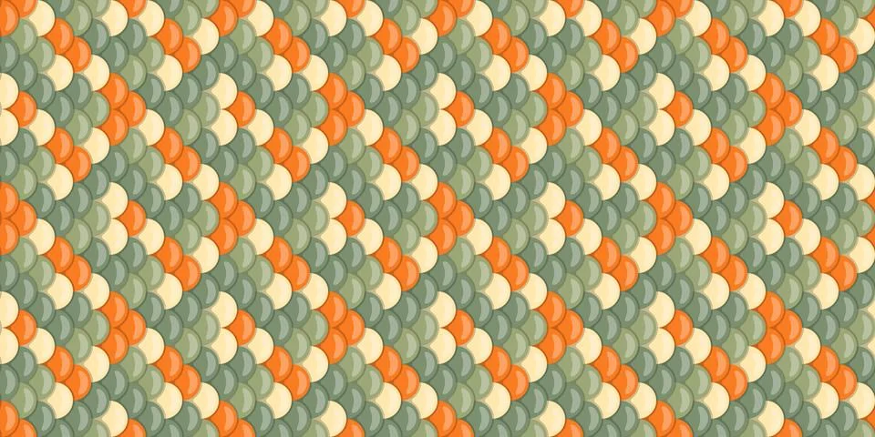 Abstract seamless pattern with overlapping pasteltoned circles creating a tex Illustrazione stock